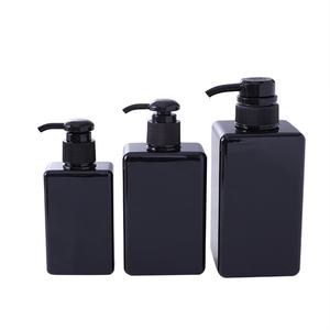 Hot Selling 10oz 12oz 16oz Foaming <b>Pump</b> Cosmetic Packaging Amber Square Glass Soap <b>Bottle</b> for <b>Shampoo</b> - Product Image 2