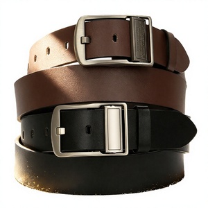 Cinturón de Cuero Genuino de Vaca de Primera Calidad, Estilo Vintage, de Lujo, con Hebilla Antideslizante de 3.8 cm, Ecológico, para Hombre, en Varios Colores - Product Image 1