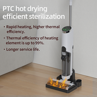 Aspirateur domestique intelligent 200W avec accessoires, réservoir d'eau propre, machine à laver les sols