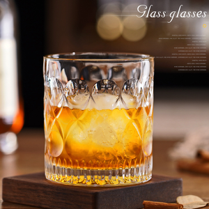 Verre à dégustation de whisky Crystal Heavy 310 ml, base ronde, verrerie artisanale, verres à shot incassables pour vodka et liqueurs - Product Image 3