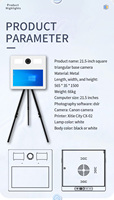 Starlight kayıt SLR-215 DSLR sihirli ayna standında yazılım kamera Smartphone anında baskı 21.5 "dokunmatik ekran fotoğraf kabini