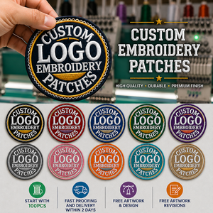 Parche Bordado Personalizado con Logotipo, Cortado a Máquina, Multicolor, Termoadhesivo, de Fábrica Certificada - Product Image 1