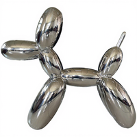 Sculpture abstraite de chien ballon en acier inoxydable 304, taille personnalisée, art moderne, pour extérieur et intérieur