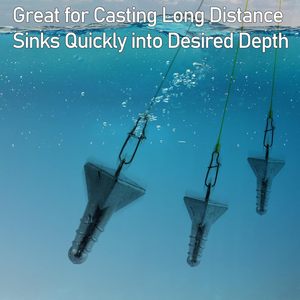 ซิงเกอร์ปลาพายุปิรามิดแฮทเทอร์มัสเซิร์ฟตกปลาแบบมีน้ำหนักตะกั่วผู้ถือด้านล่างของทะเล - Product Image 6