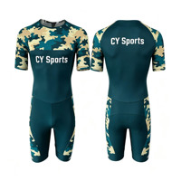 Combinaison de course en ligne à manches courtes personnalisée, design coloré, vêtements de patinage, veste de combinaison