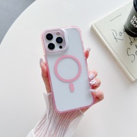 Nueva Funda Magnética Transparente con Protección de Metal para la Cámara y Soporte para iPhone 14 15 16 17 Pro Max