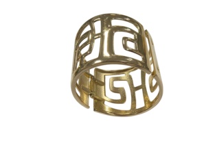 Bracelet creux en alliage de zinc à motif clé grecque, bijoux de mode <span class=keywords><strong>vintage</strong></span> personnalisés, moulage sous pression - Product Image 2