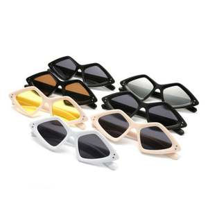 Gafas de Sol Vintage Steampunk de Moda 2021 para Hombre y Mujer, Gafas de Sol con Diamantes, Montura Pequeña, Gafas de Sol Poligonales - Product Image 6