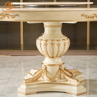 Hôtel Appartement Personnalisable Maison Bois Massif Mobilier Européen Villa Haut de Gamme Classique Tissu Salle À Manger Table Et Ensemble De Chaises