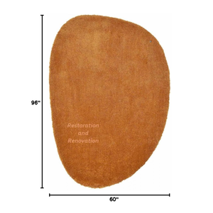 พรมขนแกะเทียมคุณภาพพรีเมียมสุดหรู ขนาดสั่งทำได้ ซักได้ ผลิตด้วยมือ สีพื้นเรียบง่าย ทันสมัย ไม่ลื่น ชุดพรมปูพื้นสไตล์อินเดีย - Product Image 2