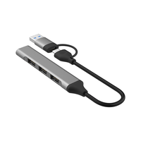 Hub USB 3.0 4 ports, hub USB haute vitesse, séparateur de type C, 4 ports USB 3.0 2.0, adaptateurs pour PC, accessoires informatiques, hub multiport