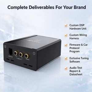 โปรเซสเซอร์เสียง DSP 4CH สำหรับรถยนต์ 200W ระบบเสียงรถยนต์ DSP โซลูชั่นครบวงจร OEM ODM รับผลิตตามสั่ง เฟิร์มแวร์แบบกำหนดเอง ซอฟต์แวร์ปรับแต่งเสียงยี่ห้อส่วนตัว - Product Image 4
