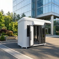 Maison conteneur préfabriquée mobile, Garde-maison, Pièce de sécurité, Prête à l'emploi, en Aluminium et Acier, Résistante au feu, Écologique, pour Hôtel, Magasin, Toilettes