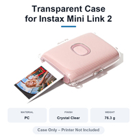 Casing Kamera Plastik Transparan Caiul untuk Instax Mini Link Print, Casing Pelindung Instax Transparan untuk Fujifilm Instax Mini Link 2