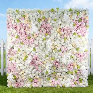 Panneau mural de fleurs artificielles richement superposées 8ft x 8ft pour décoration de réception de mariage et photomaton - Product Image 2