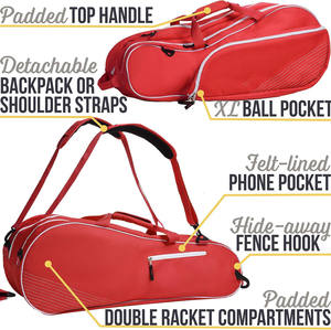 Muestra Gratuita de Bolsa de Tenis Personalizada con Logotipo en Blanco, Bolsa de Tenis Deportiva Informal Impermeable de Gran Capacidad para Exteriores - Product Image 4