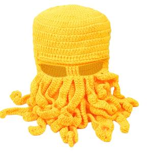 Gorro de punto creativo y divertido con tentáculos de pulpo y barba larga para hombre y mujer, pasamontañas cálido de invierno, disfraz de Halloween, máscara de cosplay - Product Image 5