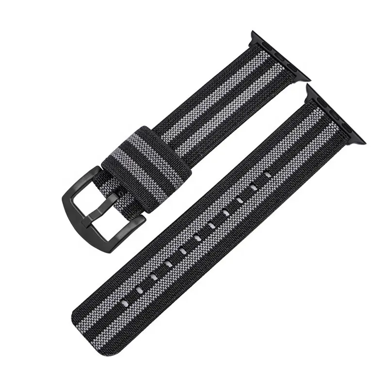 Factory Wholesale Sport Woven Nylon Band Strap For Apple Watch SE 6 5 4 3 2 1 Series