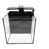 A.S. Aquarium carré moderne en verre ultra-clair éco-responsable pour poissons de récif, 25-45 cm, pour salon, cuisine et bureau
