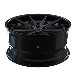 Pour <span class=keywords><strong>Audi</strong></span> <span class=keywords><strong>Sq5</strong></span> 22X10.5 et 22X12 5X112 motif de boulon noir brillant + pistolet disque métallique 2 pièces jantes en alliage d'aluminium forgé - Product Image 3