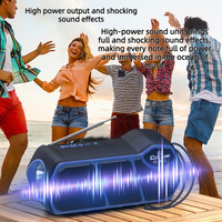 Lampe torche solaire portable USB pour haut-parleur, radio FM, rechargeable, IP44, lanterne de camping extérieure, lampe LED d'urgence portative