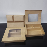 Loyo – boîte à salade en papier kraft brun recyclé, boîte à déjeuner multi-compartiments, récipient à emporter, vente en gros