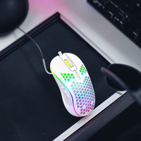 OEM ODM Mouse Gaming Ergonomis Dapat Diprogram Ringan Sensor Optik USB Bertenaga Baterai RGB Backlit 1200 DPI 2.4Ghz Nirkabel
