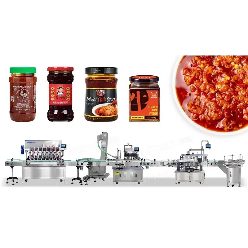 Băng tải dán chất lỏng chutneys dày Kem đỏ Panda Ớt làm đầy máy móc máy