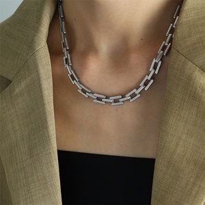 Fashion Waterproof Link <b>Chain</b> Jewelry Set Gold Plated Stainless Steel Necklace <b>Chain</b> Bracelet Jewelry Set - Product Image 5