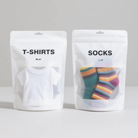 Sacs d'emballage transparents personnalisés pour vêtements, avec fermeture éclair, pochettes Doypack autoportantes avec fenêtre transparente