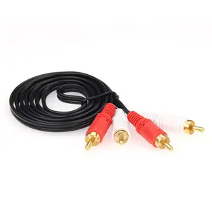 Gold Plated 2 RCA Male to 2 RCA Male Stereo Audio Video Cable AV Cord Line for DVD TV VCR Laptop Connector