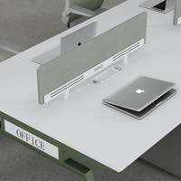 Ensemble de chaises de bureau pour le personnel moderne et simple Combinaison panneau en bois pour 2 personnes et quatre