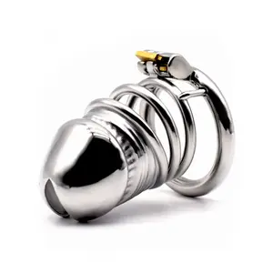 FRRK 8.3cm sm sex products 304 stainless steel chastity device drop shipping metal chastity cage for man