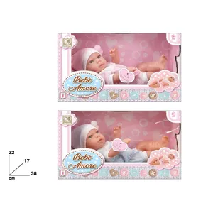 Beb Amore Baby <b>Doll</b> 40 Cm TPE <b>Soft</b> <b>Body</b> Realistic Baby Toy Made in Italy for Girls - Product Image 3
