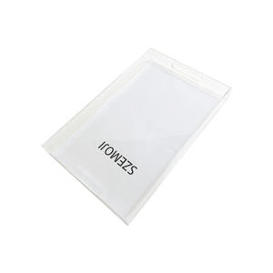 Bandeja de Servicio Decorativa Personalizable con Ranura para Fotos, Fabricada en Acrílico Transparente - Product Image 5