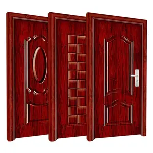 Servicio integral de lujo Puerta interior de madera Puertas interiores precolgadas populares Madera maciza