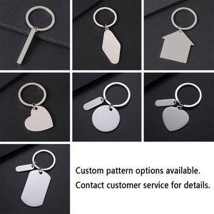 Vente Flash : Porte-clés personnalisés en acier inoxydable en forme de cœur avec petit anneau - Product Image 6