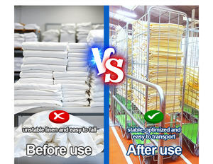 इस्पात क्यू 235 500 किलोग्राम क्षमता रोल पिंजरे ट्रॉली पाउडर लेपित चार-तरफा लॉक योग्य डिजाइन अनुकूलन कार्गो भंडारण - Product Image 3