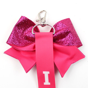 Long lanh đẹp Keyring cổ vũ Bow Móc chìa khóa trang trí Thể Thao Túi quyến rũ Ba lô Pin tôi Cheer Keychain cheerleader vòng chìa khóa - Product Image 2