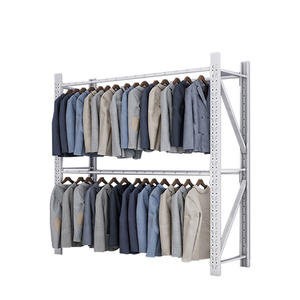 מחסן בגדים מתלה מחסן עגול צינור בגדים מתלה אחסון מתכווננת בגודל בינוני - Product Image 1