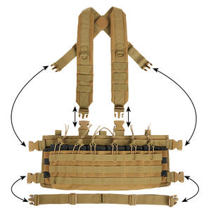 Chaleco Táctico Coyote Brown al por Mayor con Arnés de Pecho <span class=keywords><strong>Recon</strong></span>, Material de Nylon de Alta Resistencia, 6 Bolsillos de Gran Ampliación y Funda - Product Image 2