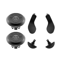 Boutons métalliques interchangeables, style gravé, stick de remplacement pour manette PS5 Edge, joysticks amovibles en métal, 4 pads.