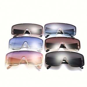 Gafas de Sol Retro Modernas 2020 para Hombre y Mujer, con Lentes Degradados, Montura Grande, Estilo Escudo, Lentes de Una Pieza - Product Image 6