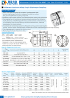 Accouplement à diaphragme en alliage d'aluminium simple ou double, structure d'accouplement à diaphragme, personnalisable OEM