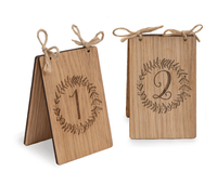 Nombres de Table de mariage en relief, panneau en bois pour décoration de Table