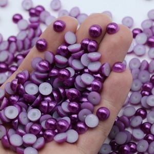 Wholesale Shiny Unique ABS Craft Half Pearl Flatback <strong>Beads</strong> for Jewellery Making - Product Image 6