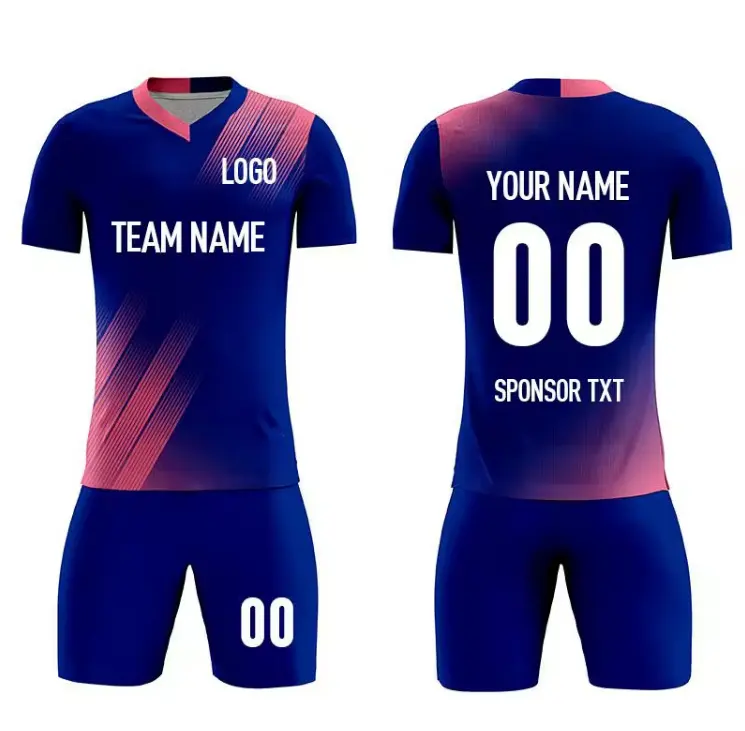 Voetbal Uniform Set Volledig Sublimatie Voetbal Met Aangepaste Ontwerp En Logo