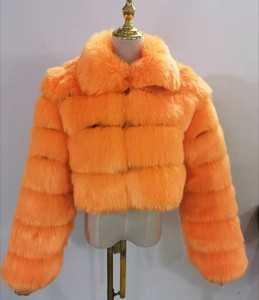 Cappotto <span class=keywords><strong>Corto</strong></span> in Pelliccia Sintetica di Alta Qualità, Caldo e Lussuoso per <span class=keywords><strong>Donna</strong></span>, Giacca in Finta Pelliccia di Volpe - Product Image 6