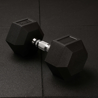 Équipement de gym, ensembles d'haltères, matériau PVC/TPE, haltères hexagonales en caoutchouc pour l'exercice et la remise en forme, pour le corps et les bras des hommes