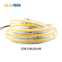 Bande LED COB Monochrome 528 LED 12V 24V 10mm Haute Qualité CRI Cuivre 3000K 4000K 6000K pour Éclairage Armoire, Placard, Voiture